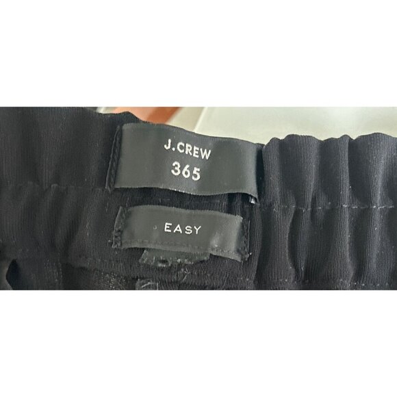 J. Crew Dress Pants Black 365 Easy Elastic Waist Matte Crepe Size 12 - Picture 6 of 12